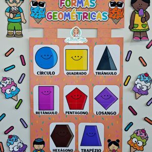 Banner das formas geométricas: doce aventura