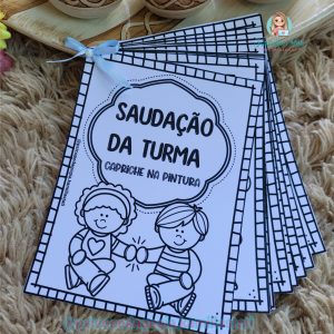 Livrinho para pintar: saudação da turma