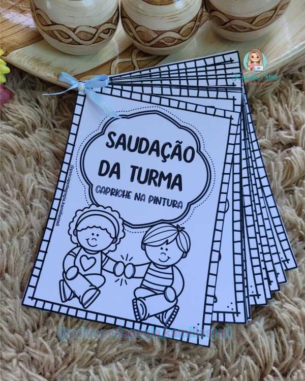 Livrinho para pintar: saudação da turma