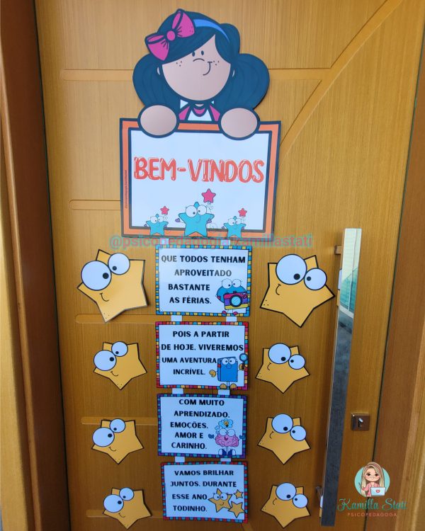 Placa de porta: volta às aulas