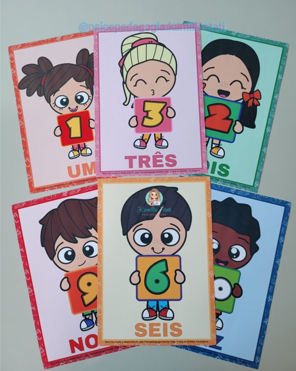 Números de parede crianças