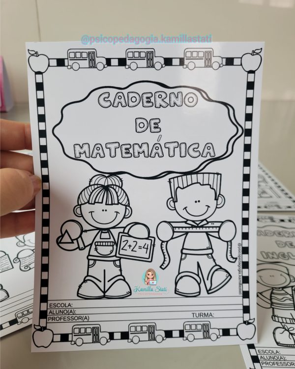 Capa de caderno: matérias para colorir - Imagem 5