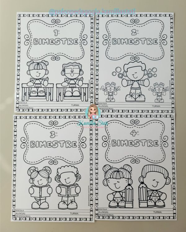 Capas bimestrais para colorir
