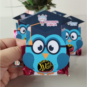 Porta bombom coruja para professores