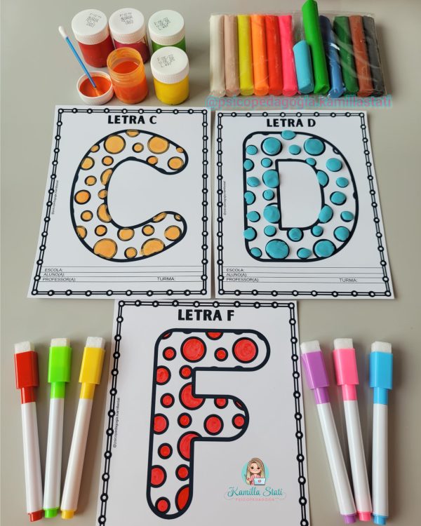 Alfabeto de bolinhas para enfeitar e pintar - Imagem 2