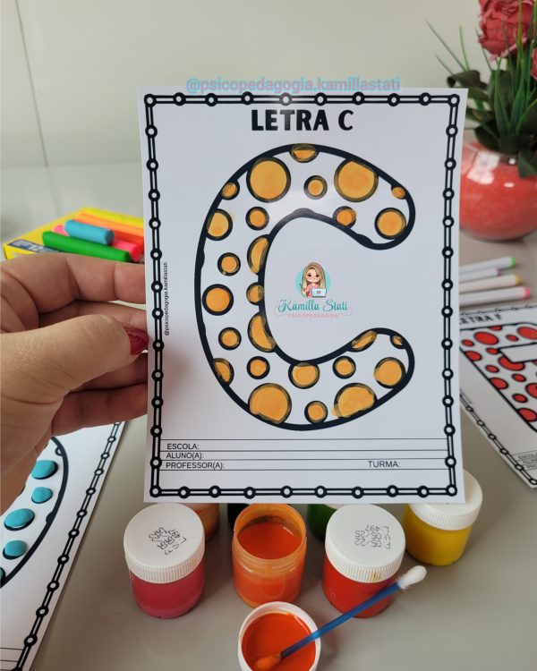 Alfabeto de bolinhas para enfeitar e pintar - Imagem 4