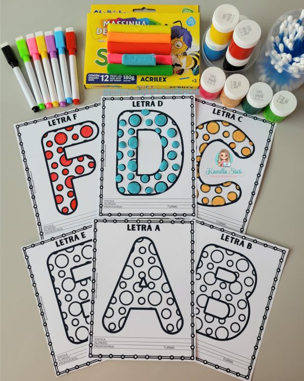 Alfabeto de bolinhas para enfeitar e pintar - Imagem 6