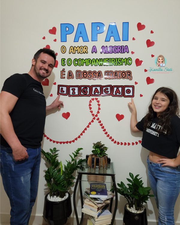 Painel para foto: ligação pai e filho(a)