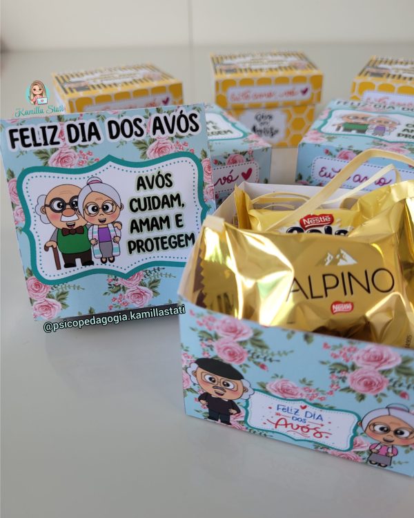 Caixinha para chocolate: dia dos avós - Imagem 2