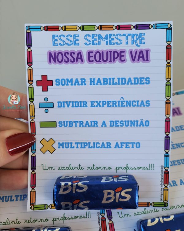 Cartão bom retorno professores - Imagem 3