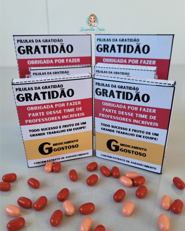 Pílulas da gratidão: incentivo para professores