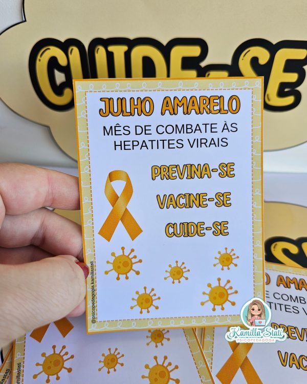 Kit cartõezinhos julho amarelo - Imagem 5