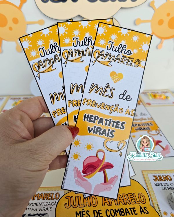 Kit cartõezinhos julho amarelo - Imagem 3