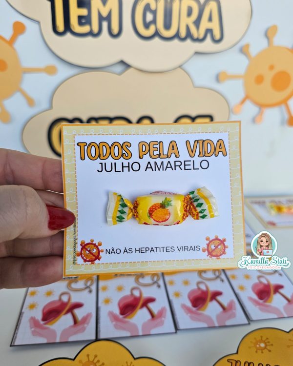Kit cartõezinhos julho amarelo - Imagem 4