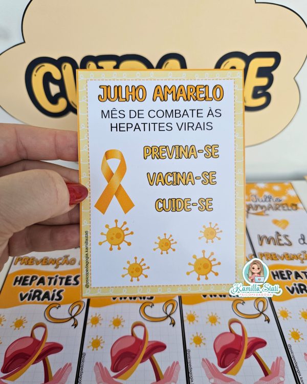 Kit cartõezinhos julho amarelo - Imagem 11