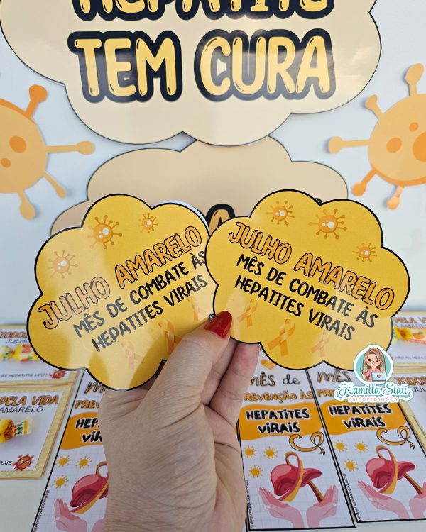 Kit cartõezinhos julho amarelo