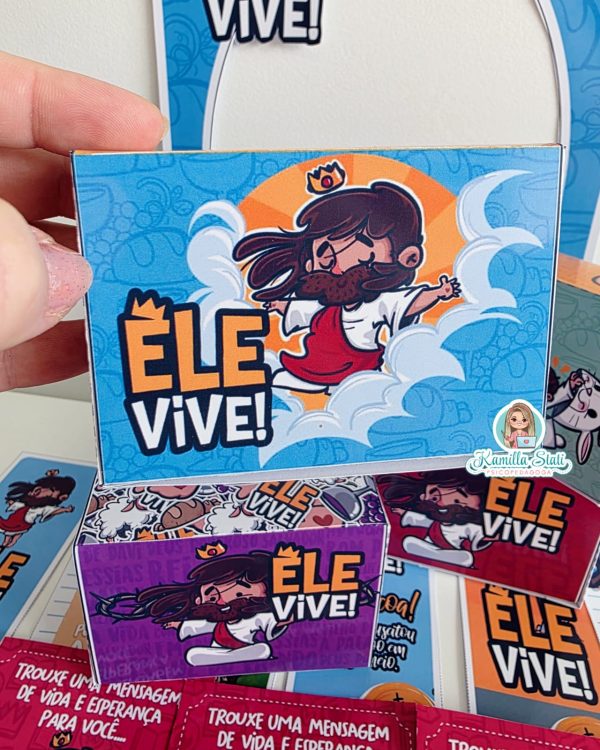 Kit páscoa cristão Ele Vive - Imagem 6