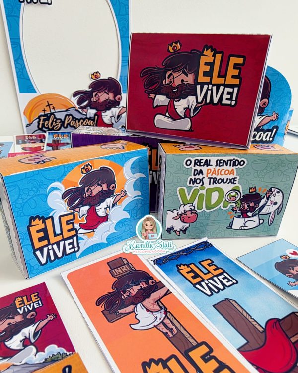Kit páscoa cristão Ele Vive - Imagem 7