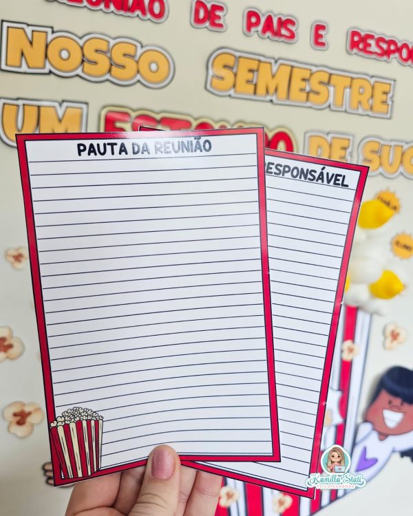 Painel + kit reunião de pais teoria da pipoca - Imagem 7