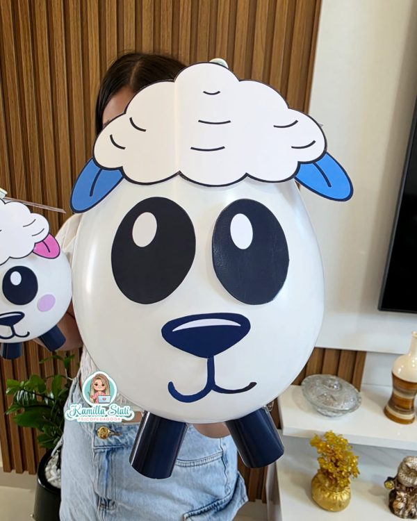 Lembrancinha Páscoa Ovelha com bexiga - Imagem 3