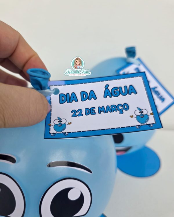 Lembrancinha dia da água com bexiga - Imagem 3