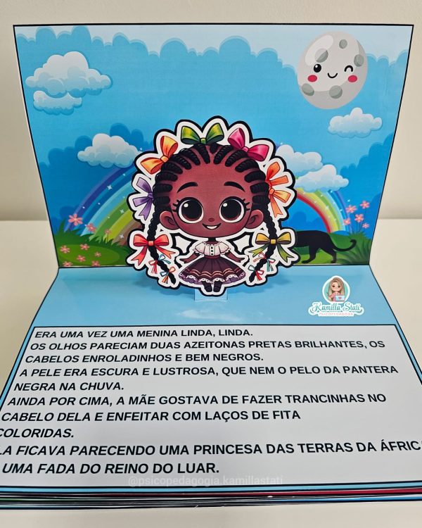 Livro 3d menina bonita do laço de fita - Imagem 2