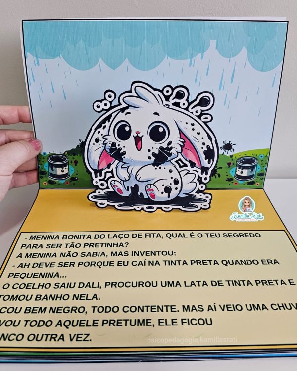 Livro 3d menina bonita do laço de fita - Imagem 4