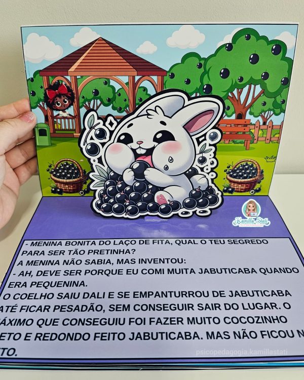 Livro 3d menina bonita do laço de fita - Imagem 5
