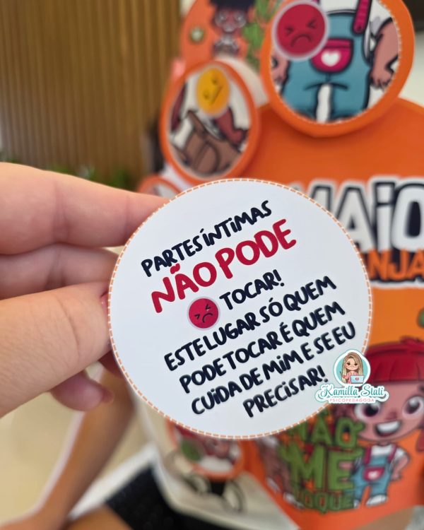 Luva Maio Laranja Não me toque - Imagem 7