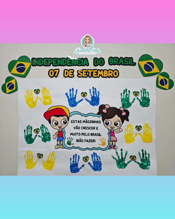 Mural das mãozinhas 07 de setembro: independência do Brasil - Imagem 2