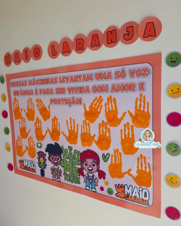 Mural das mãozinhas Maio Laranja - Imagem 3