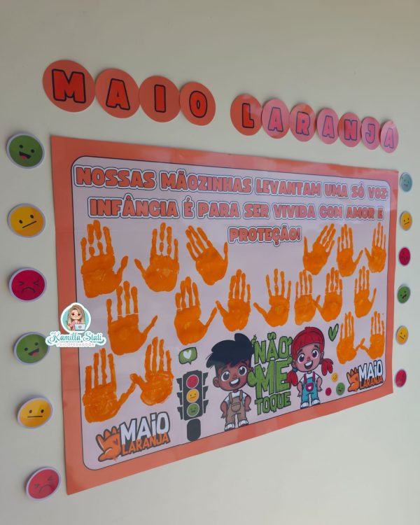 Mural das mãozinhas Maio Laranja - Imagem 4