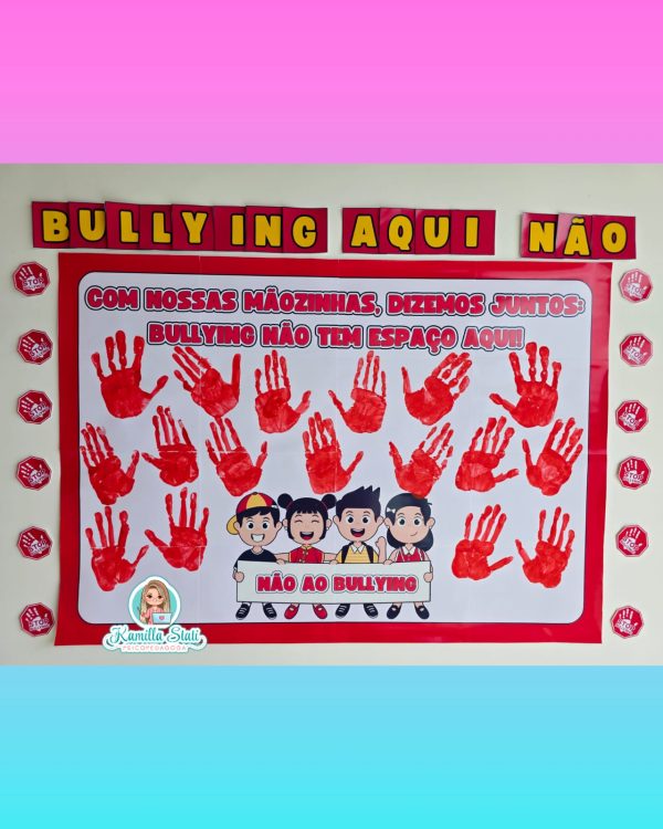 ️Mural das mãozinhas bullying