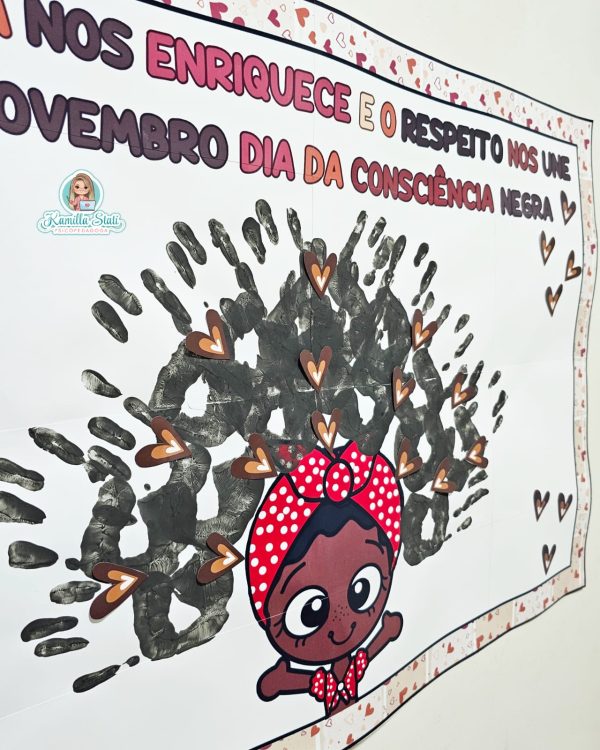 Mural das mãozinhas: consciência negra