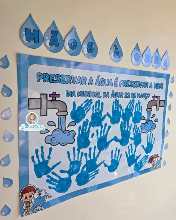 Mural das mãozinhas dia da água - Imagem 2
