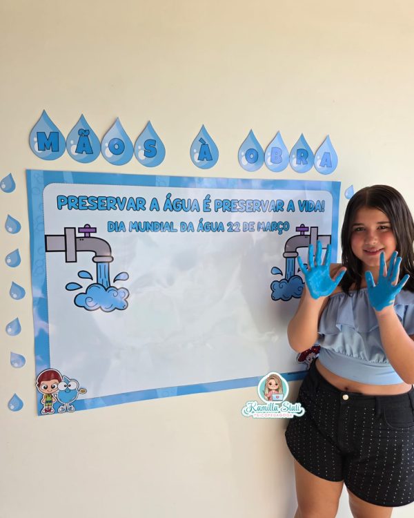 Mural das mãozinhas dia da água - Imagem 5