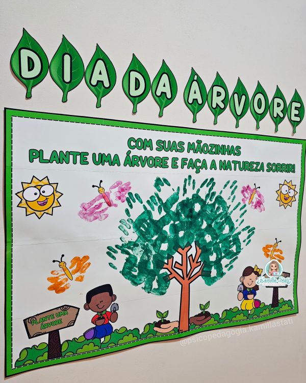 Mural das mãozinhas dia da árvore - Imagem 3
