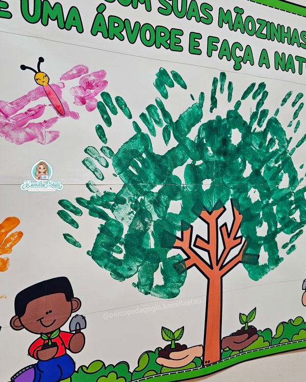 Mural das mãozinhas dia da árvore - Imagem 6