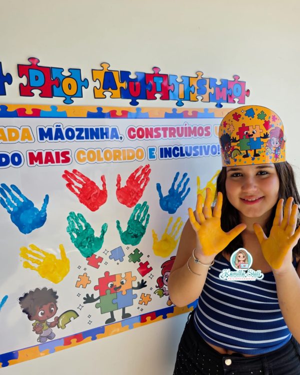 Mural das mãozinhas dia do autismo - Imagem 2
