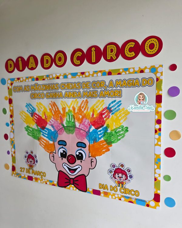 Mural das mãozinhas dia do circo - Imagem 2