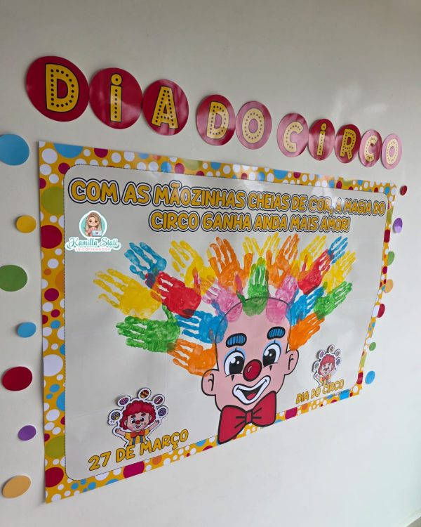 Mural das mãozinhas dia do circo - Imagem 3