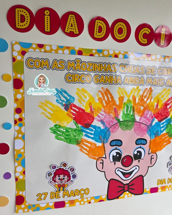 Mural das mãozinhas dia do circo - Imagem 5