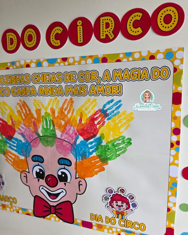 Mural das mãozinhas dia do circo - Imagem 6