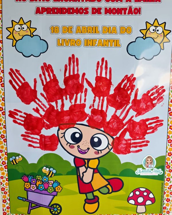 Mural das mãozinhas dia do livro - Imagem 6
