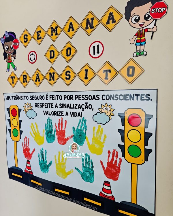 Mural das mãozinhas semana do trânsito - Imagem 5