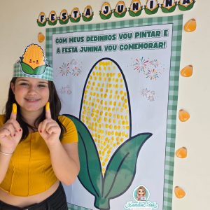 Mural dos dedinhos milho junino