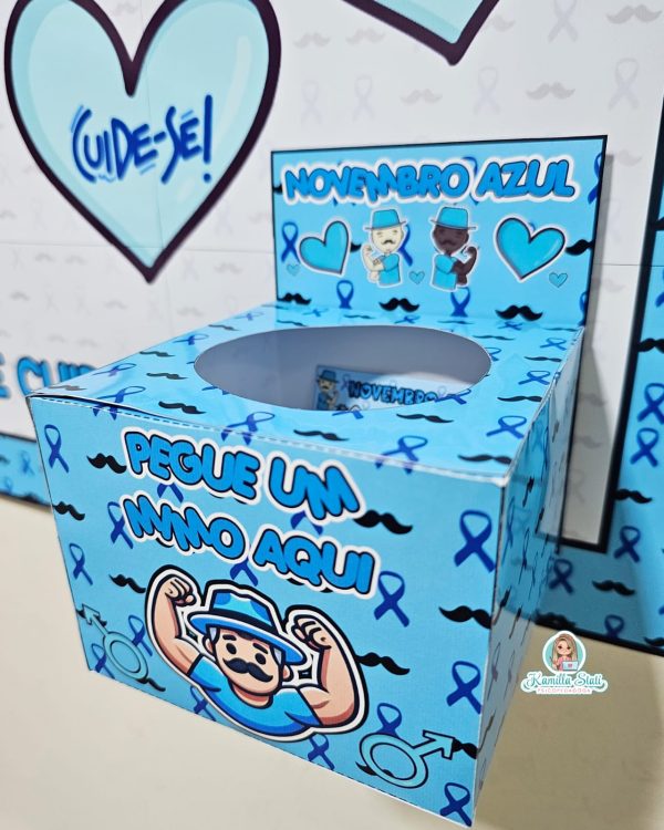 Mural novembro azul + caixinha e lembrancinha - Imagem 9