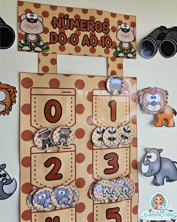 Números interativos do 0 ao 10: safari