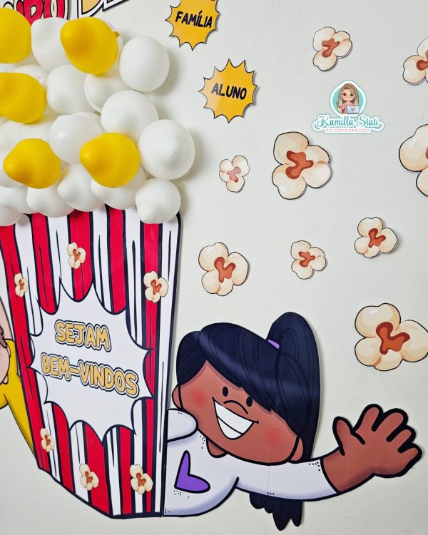 Painel + kit reunião de pais teoria da pipoca - Imagem 13