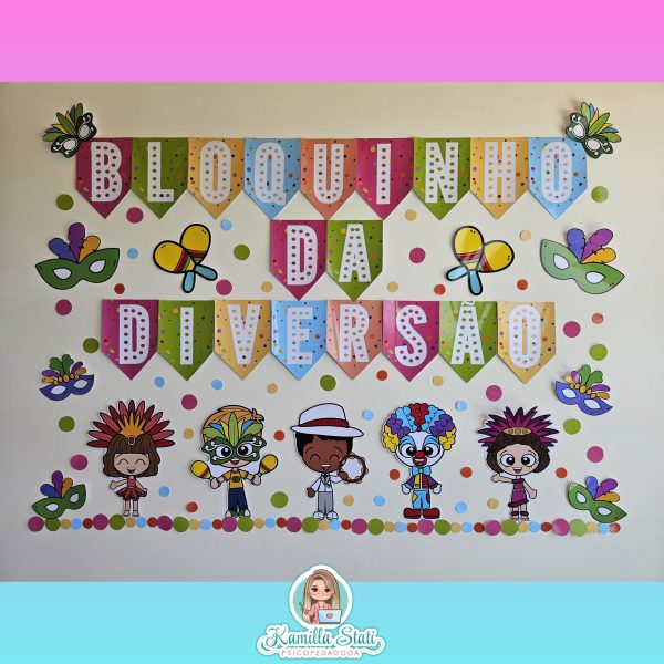Painel de Carnaval: bloquinho da diversão
